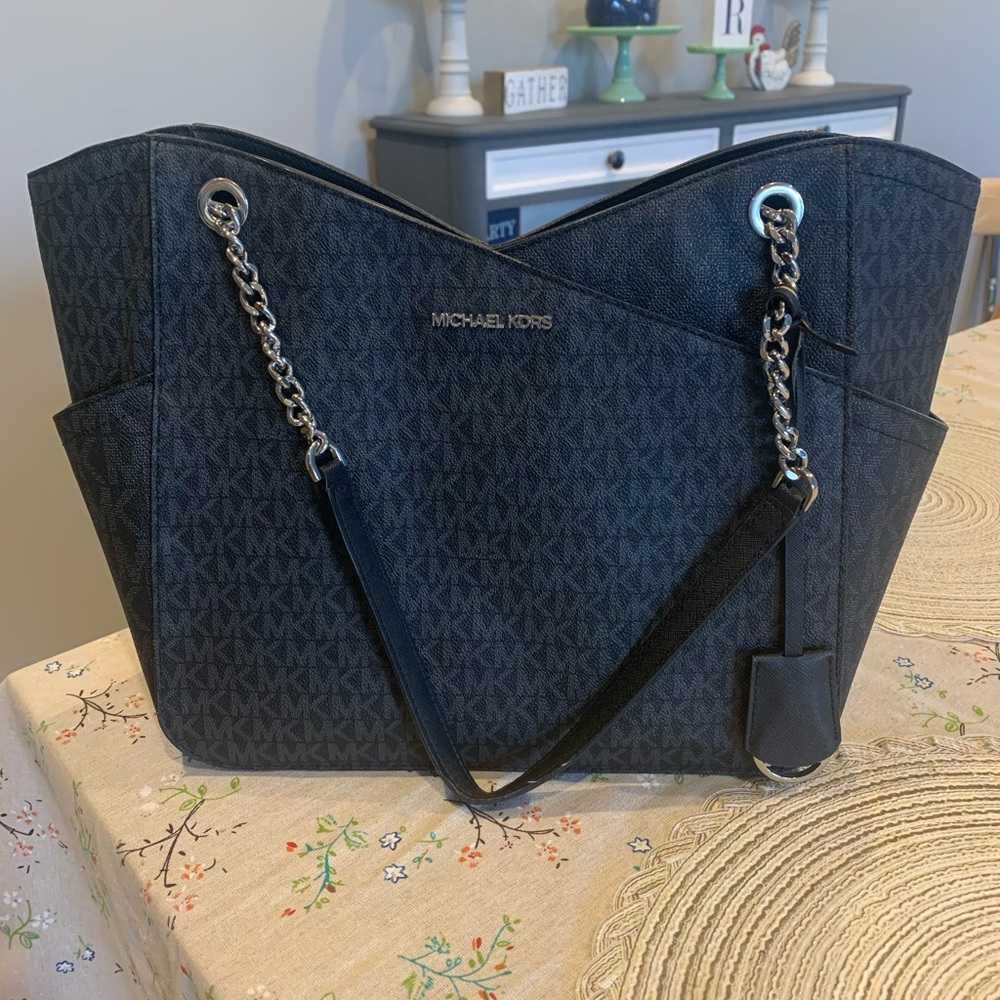 Authentic Michael Kors Jet Set Large Logo Handbag